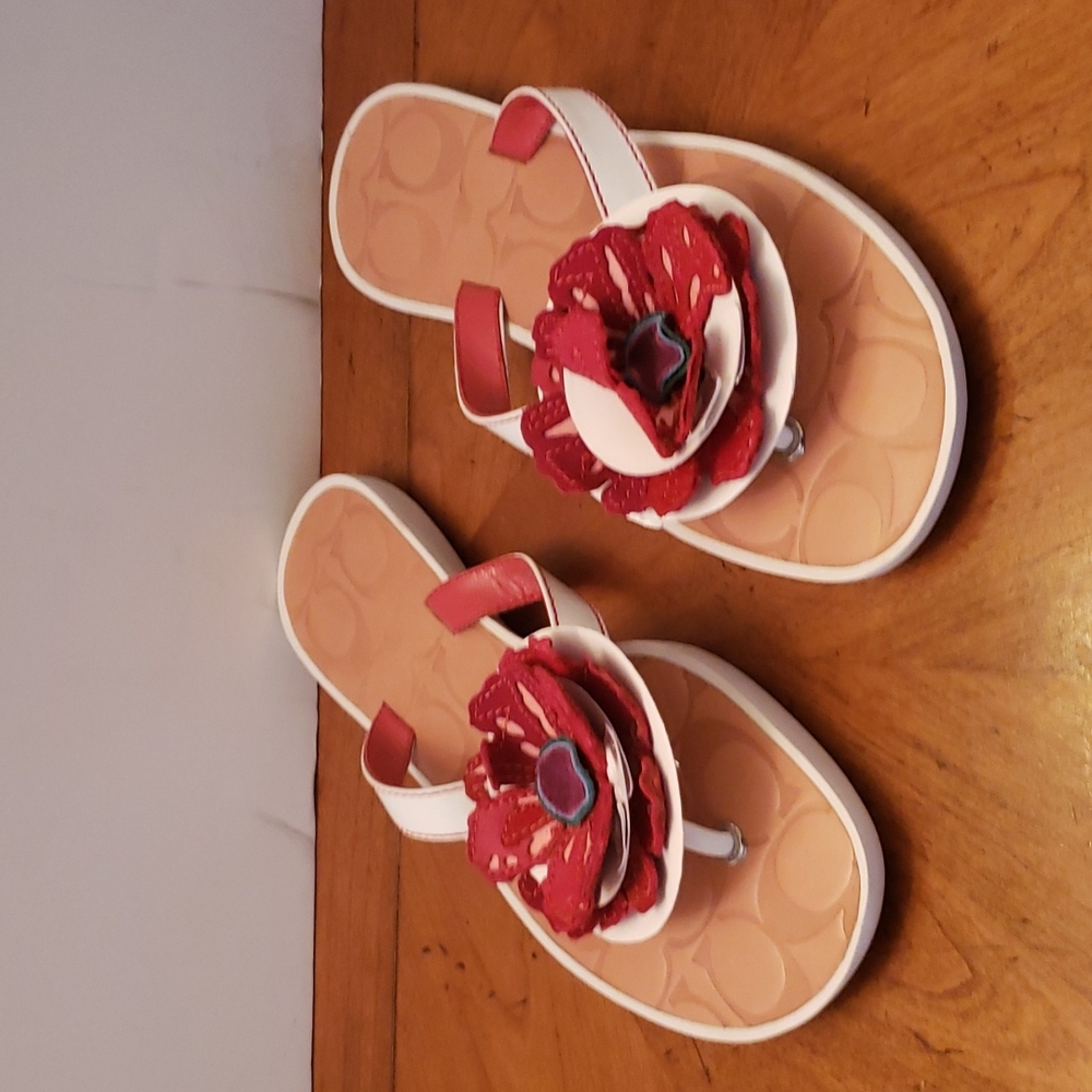 ♤ Coach Larisa Cale Flower Sandals